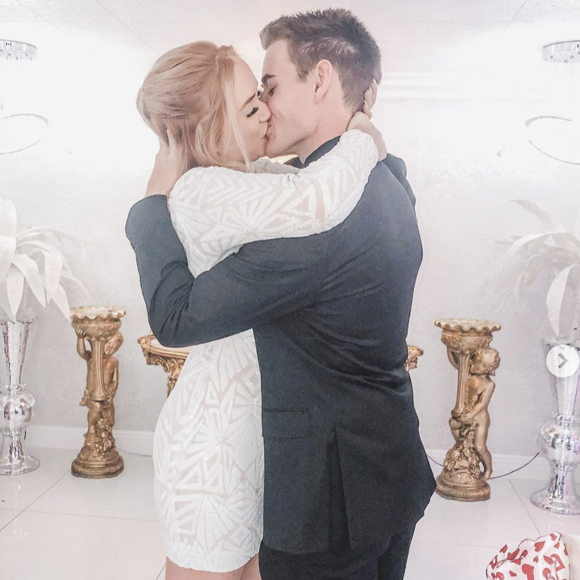 Our first kiss as Mr. and Mrs. Reynolds
