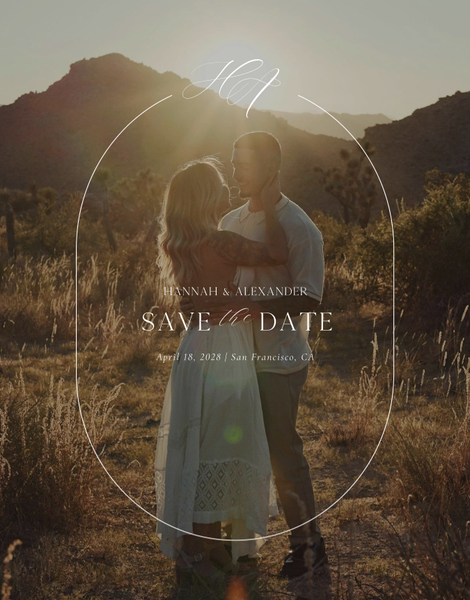 Brixen Photo | White | Zola Save The Dates
