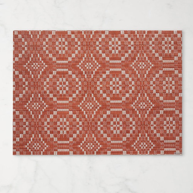 Chilewich Easy Care Overshot Placemat, Paprika