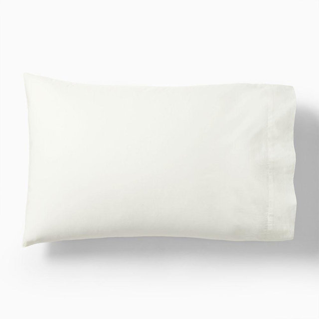 400-Thread-Count Special Edge Organic Percale Pillowcase Set, King, Ivory