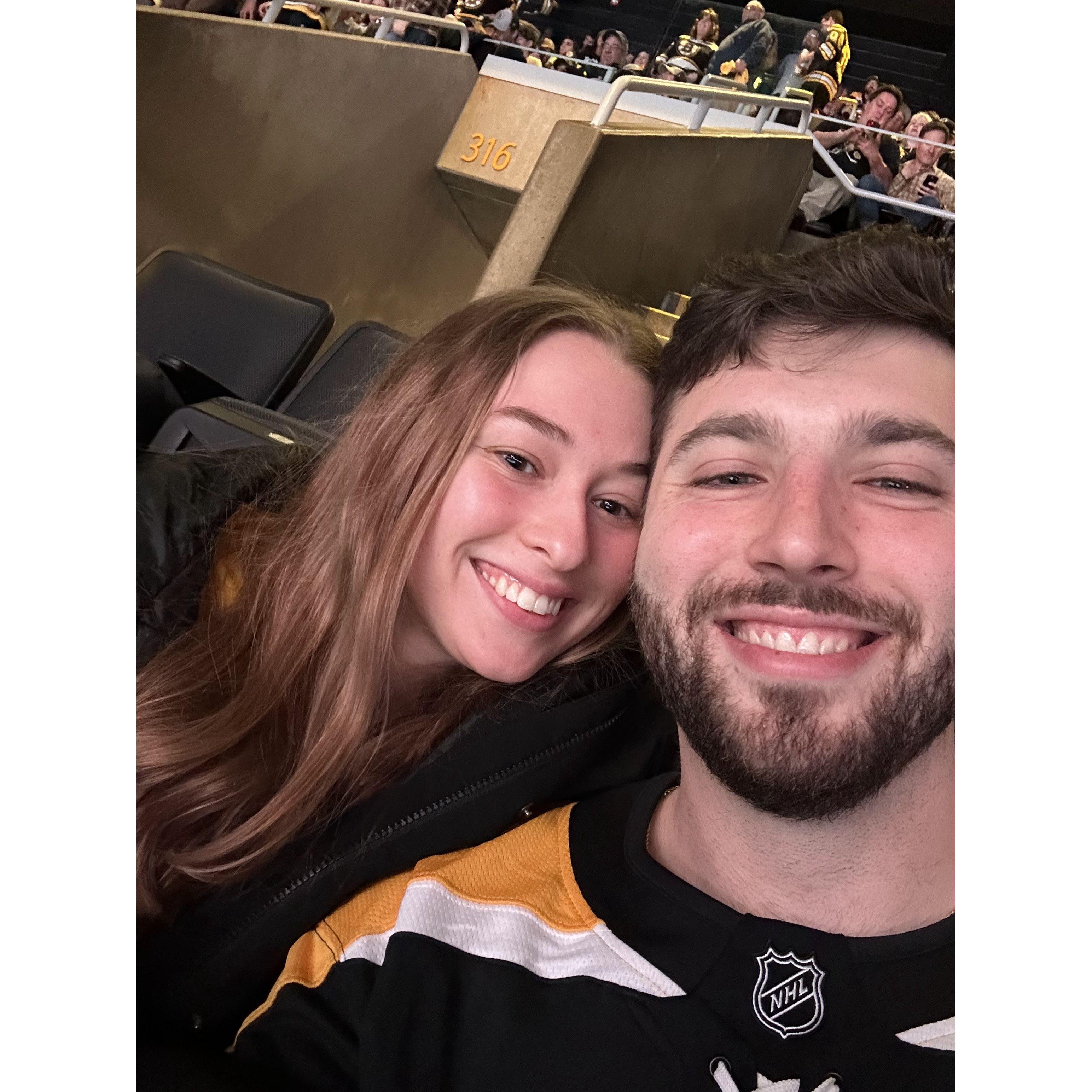 Our first Bruins game!