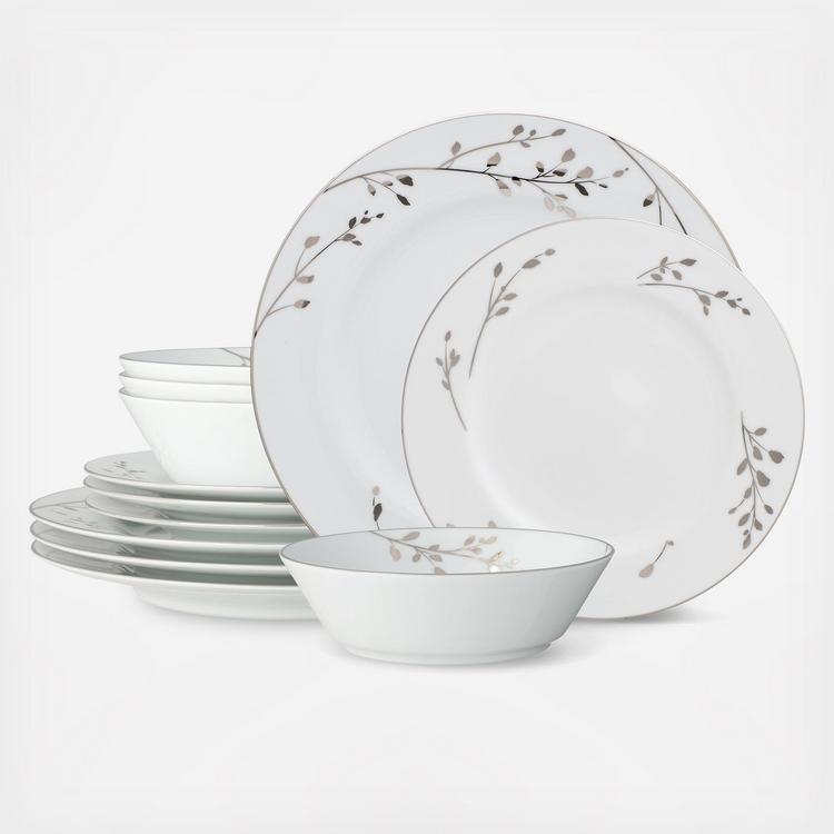 Noritake, Birchwood 12-Piece Dinnerware Set, Service for 4 | Zola