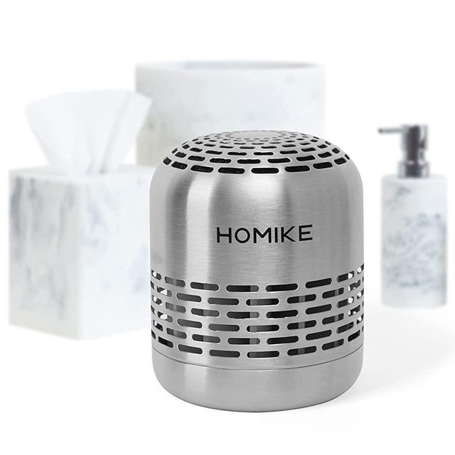 HOMIKE Refrigerator Deodorizer, Decade-Long Life Odor Eliminator for Car,Closet,Shoes Cabinet,Pet,Fridge and Freezer,Outperforms Baking Soda and Activated Carbon(Stainless Steel)