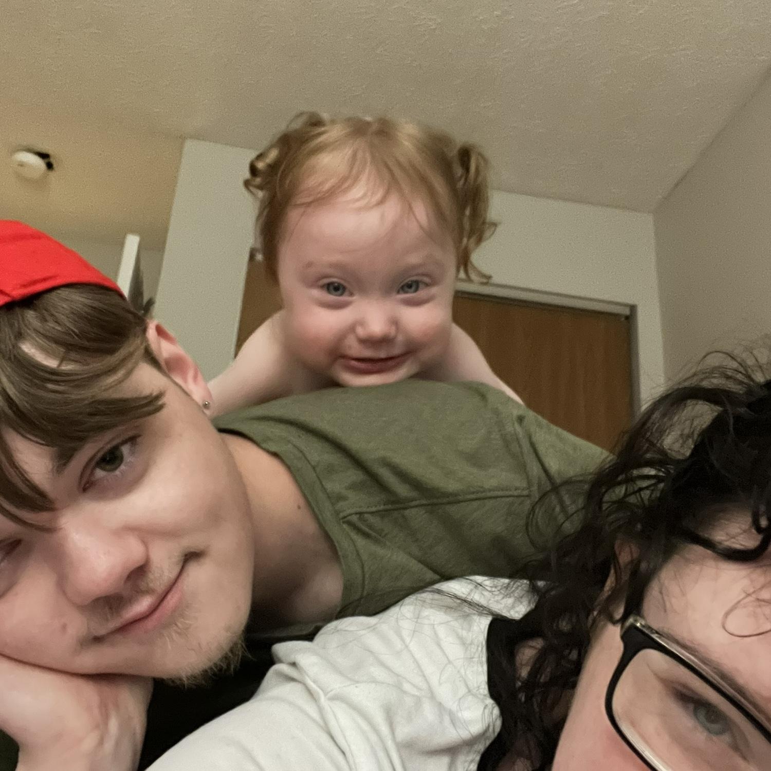 First picture after we got our new bed in our apartment