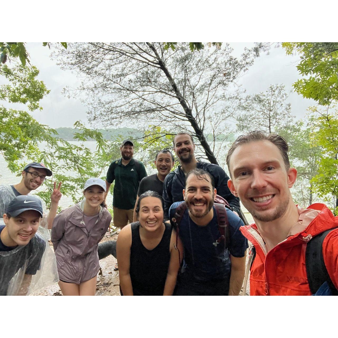 Just hiking in the rain... perfect.