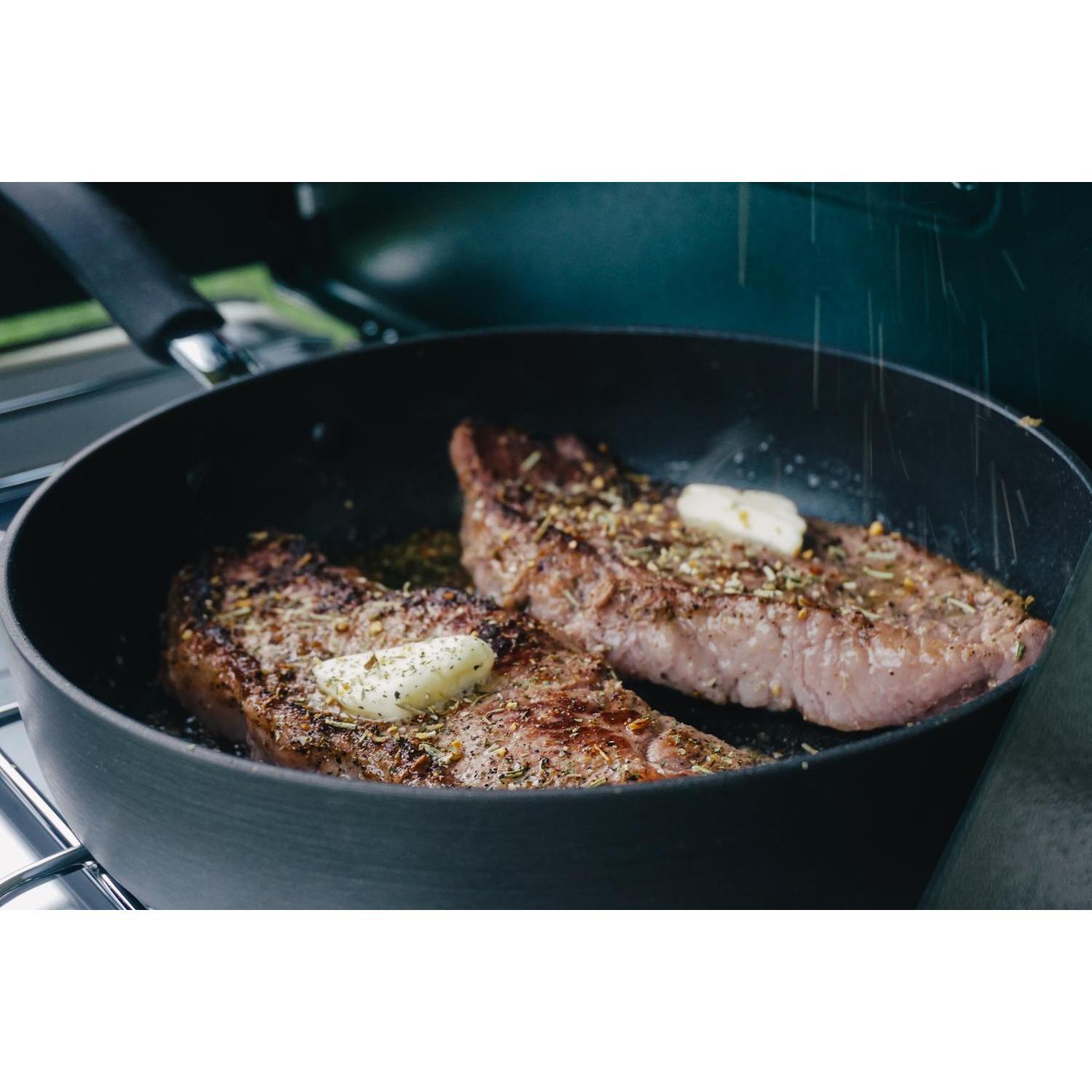 Steak and butter - eating like kings and queens.