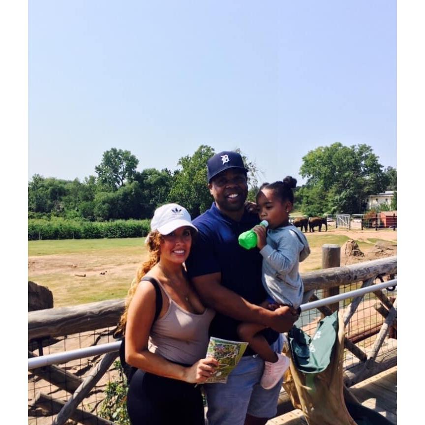 At the zoo as a family of 4! (Expecting baby boy here)