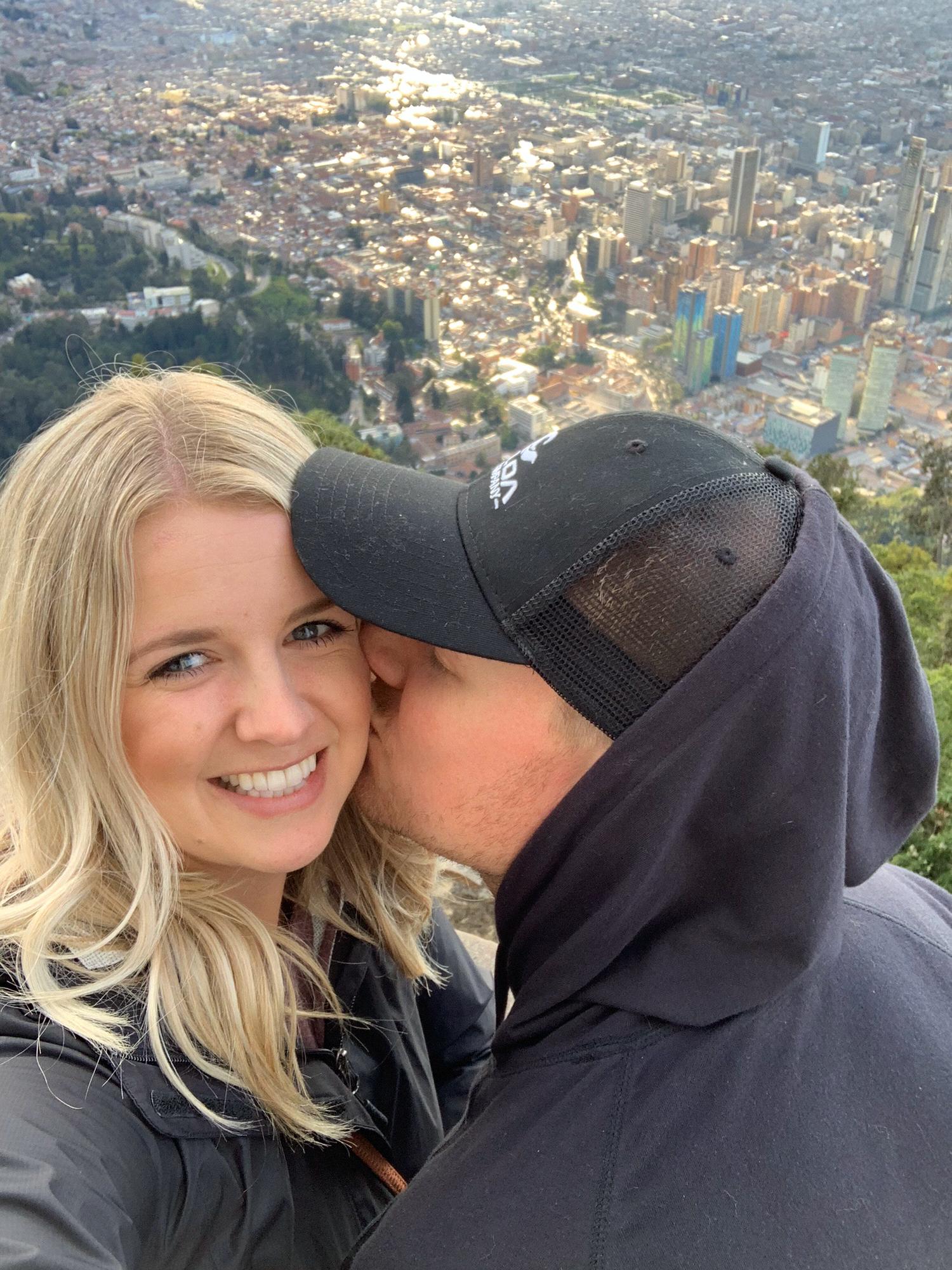 Kisses at the top of Bogota
