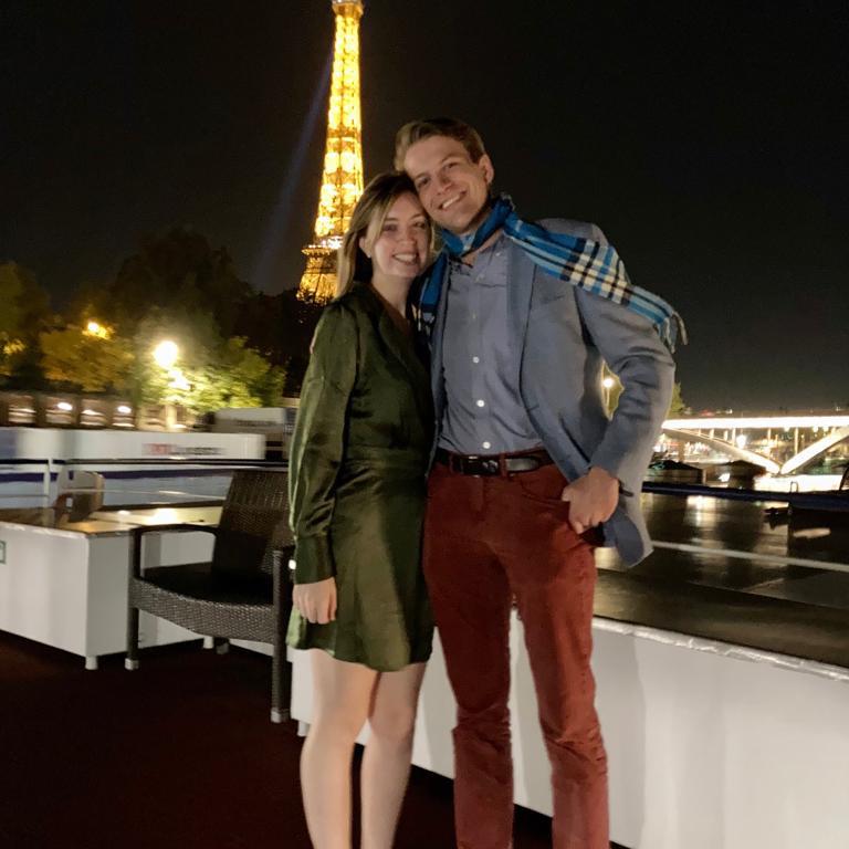 On our first dinner in Paris together, Luke took Maddie on a surprise River Cruise on the Seine at night — one of our favorite memories.