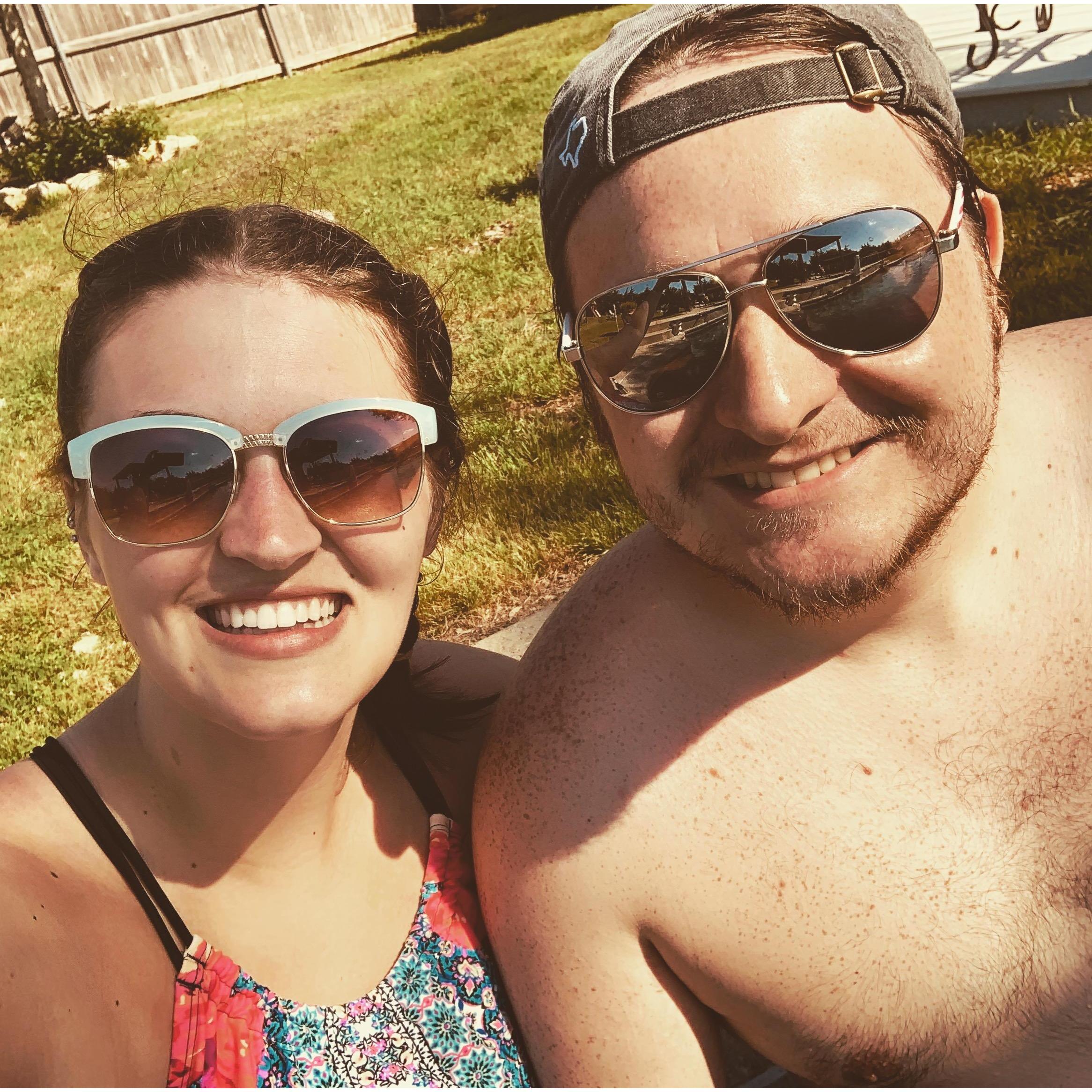 Lounging poolside :)
