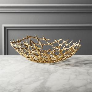 Drizzle Decorative Brass Bowl