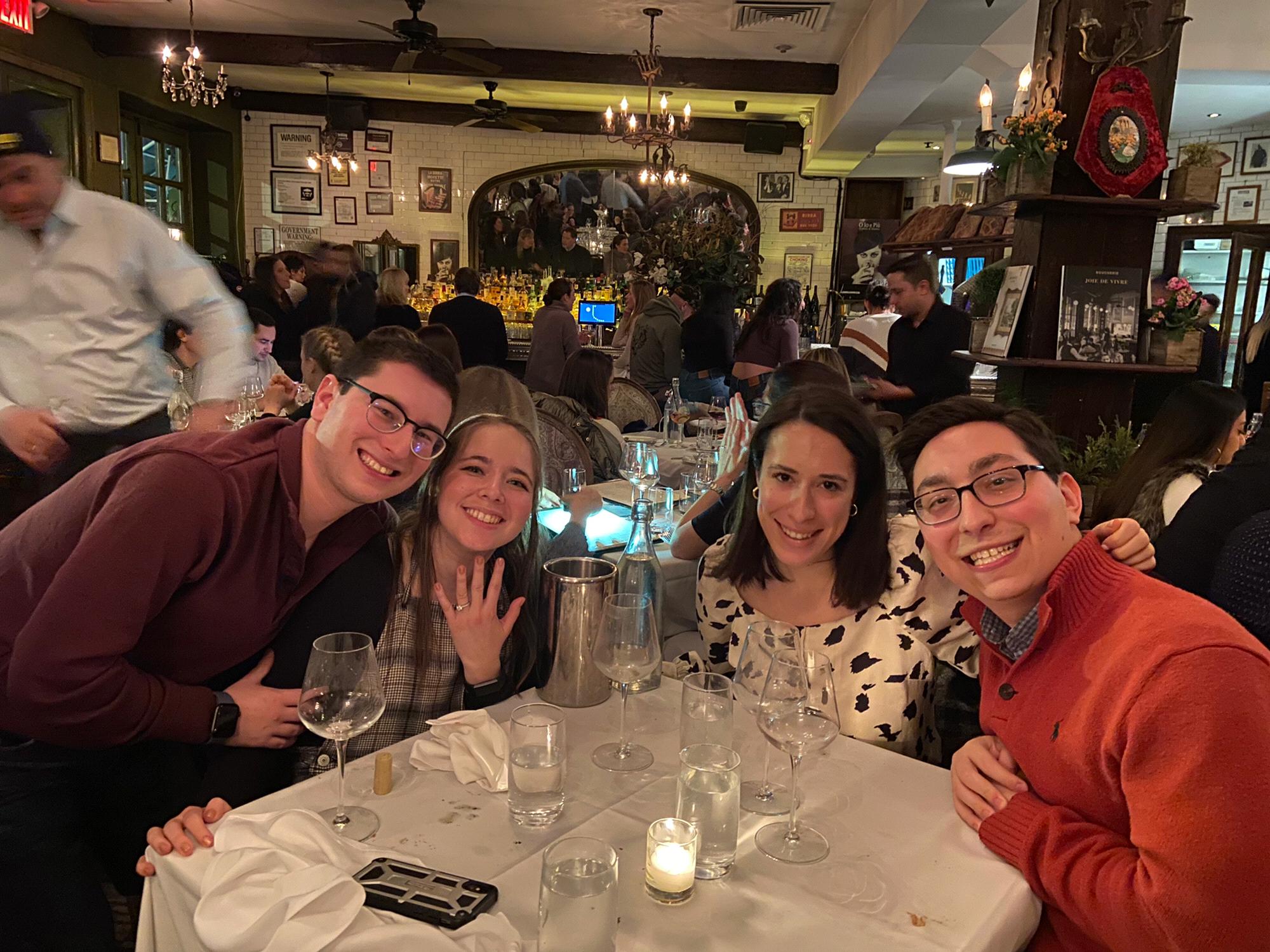 Celebrating our engagement with Justin and Darcy in NYC