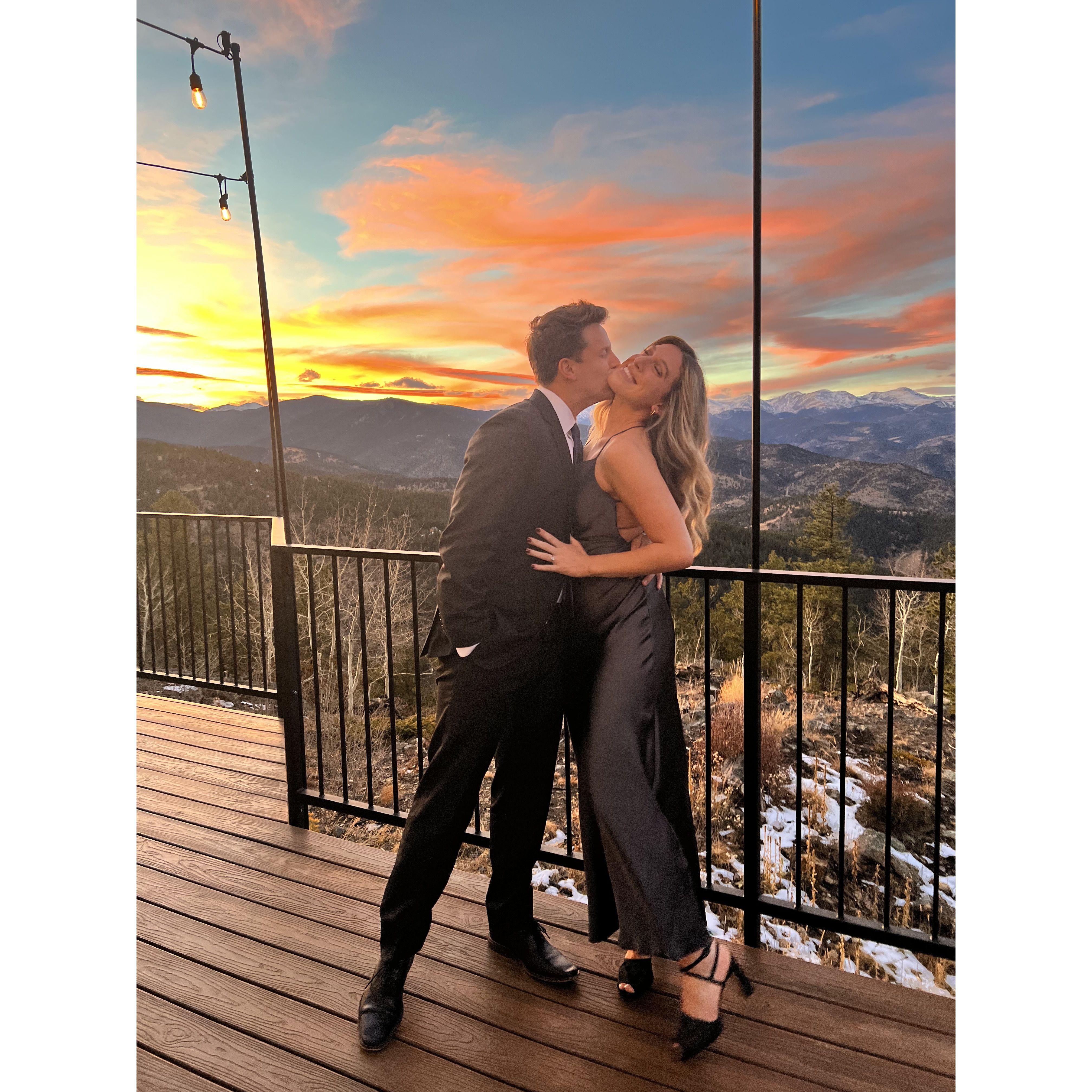 At our friends wedding in Idaho Spring, CO.