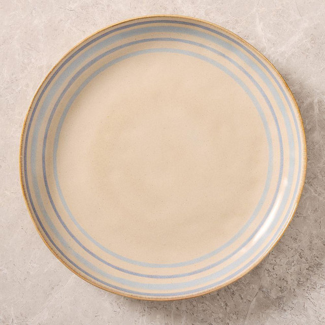 Cabana Serve Platter, Stoneware, Stripe
