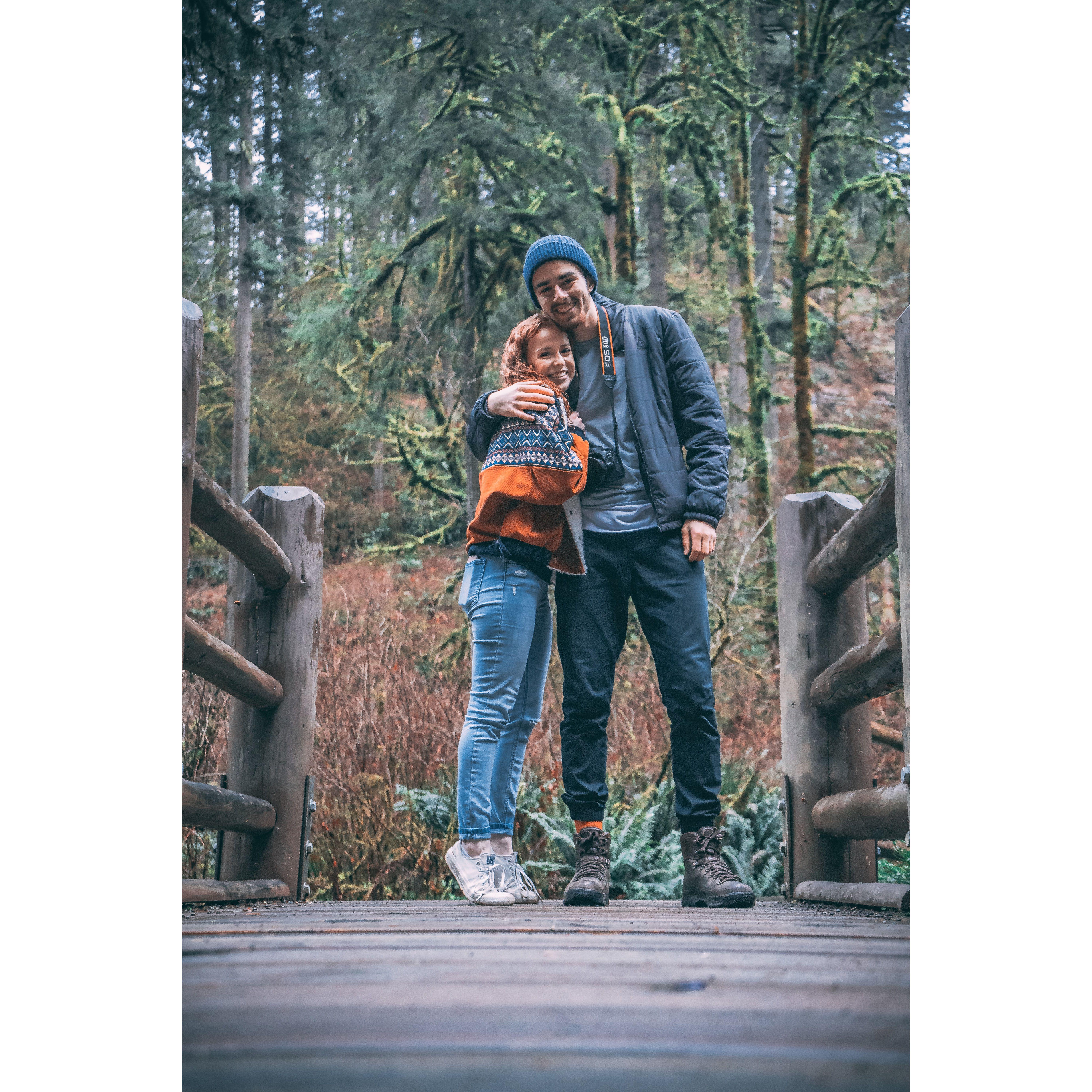 Our first "photoshoot"- Jan. 5, 2020- Silver Falls, OR