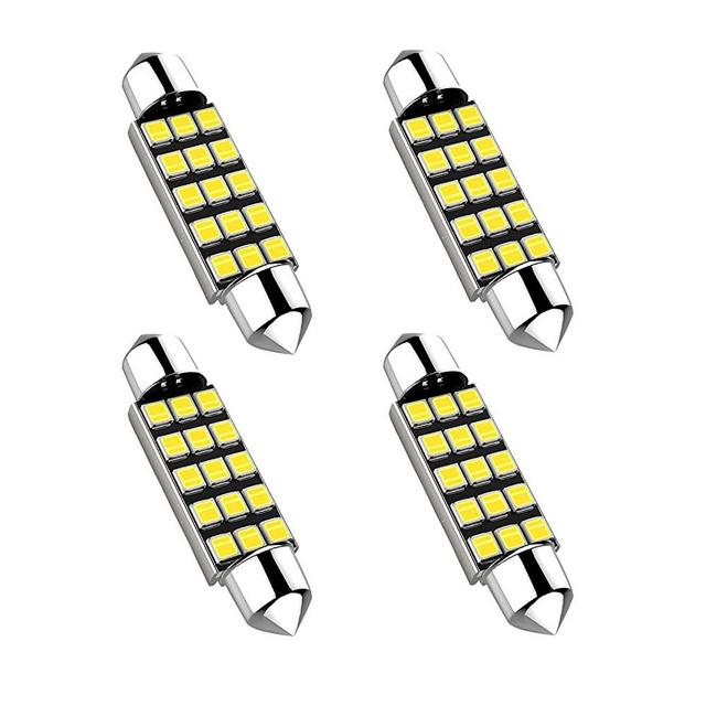 578 Led Festoon Bulbs, 42mm 41mm 1.64 Inches 15smd 212-2 DE3425 DE3423 211-1 Led Replacement Bulbs for Car Interior Dome Map Courtesy Lights, 4pcs