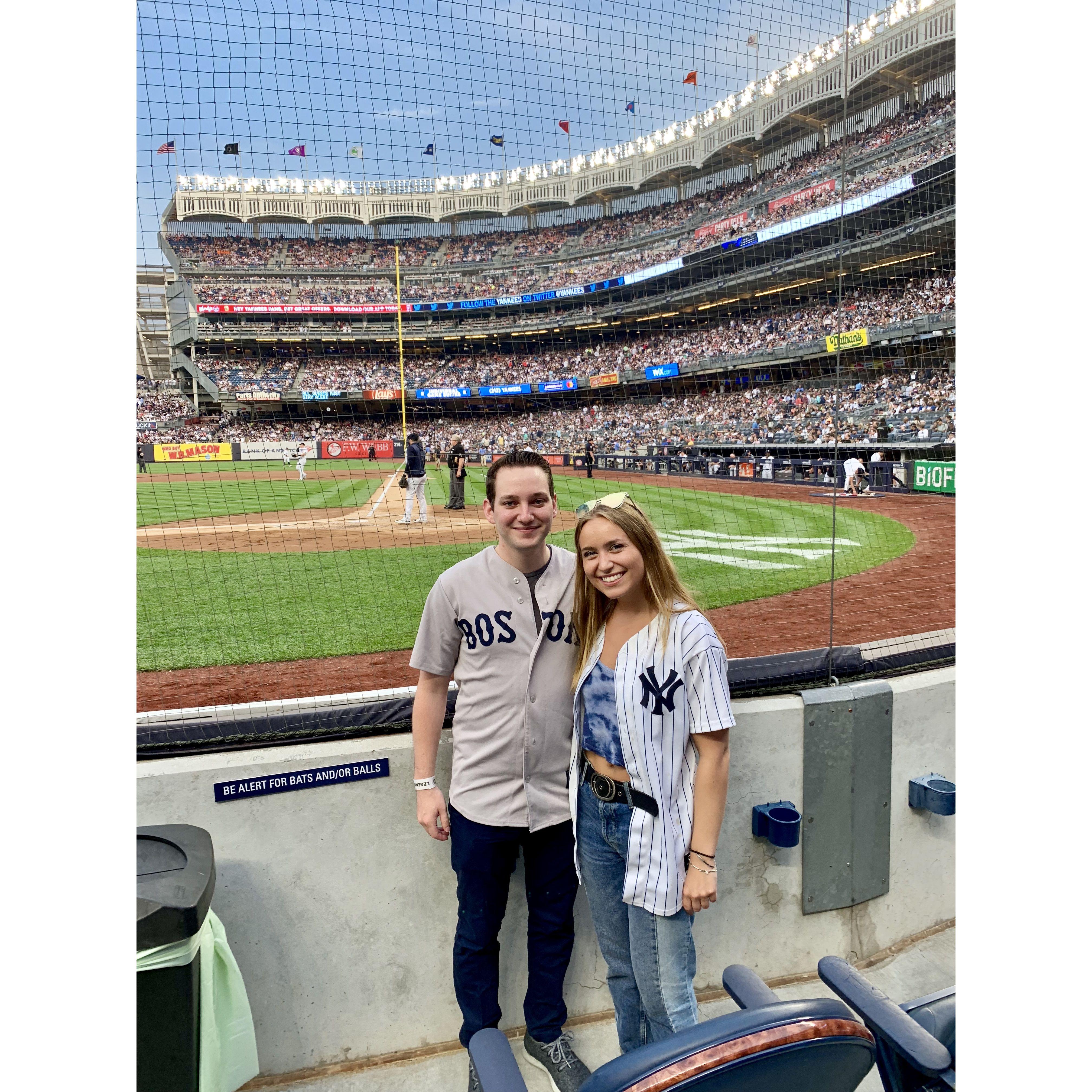 New York Yankees v. Boston Red Sox (yes, this is a rivalry in our home) 6/1/2019