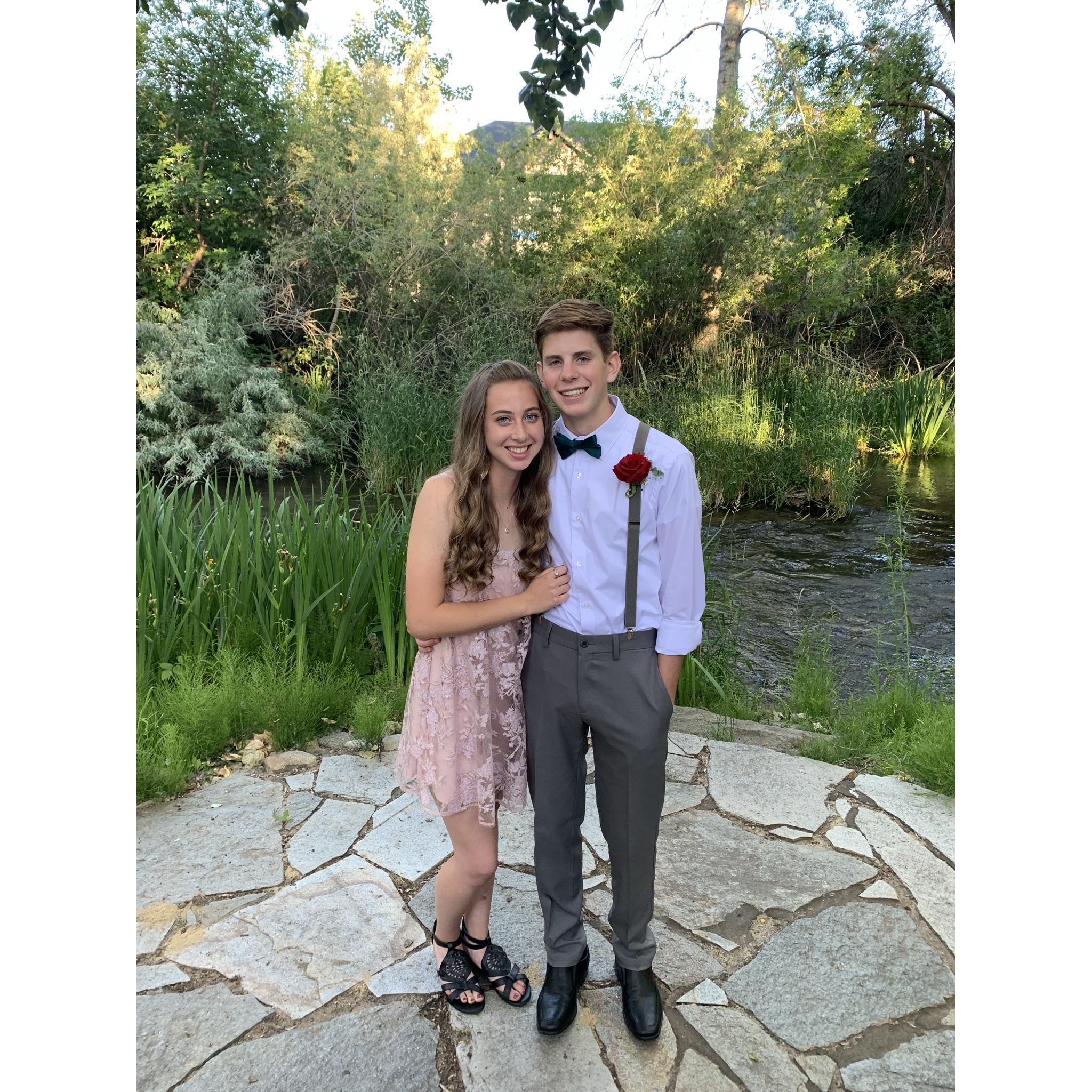 This is one of our favorite pictures because it was our first time getting dressed up! 2019