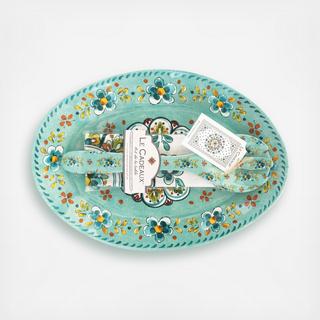 3-Piece Madrid Melamine Oval Serving Platter Gift Set