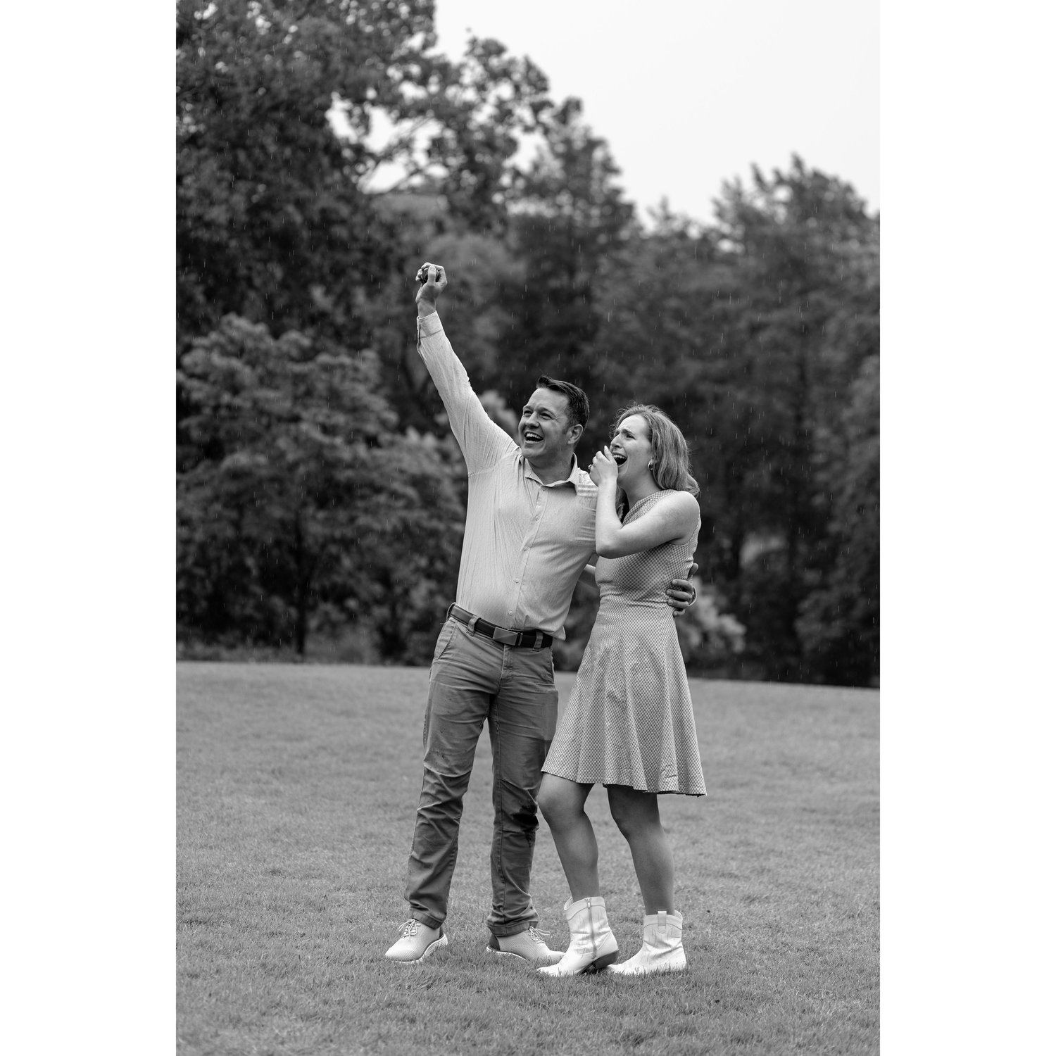"Hey did she say yes," our parents shouted looking down on our engagement. THIS is the raw emotion of Kayley realizing all of the family is there on this special day! Tear positive!