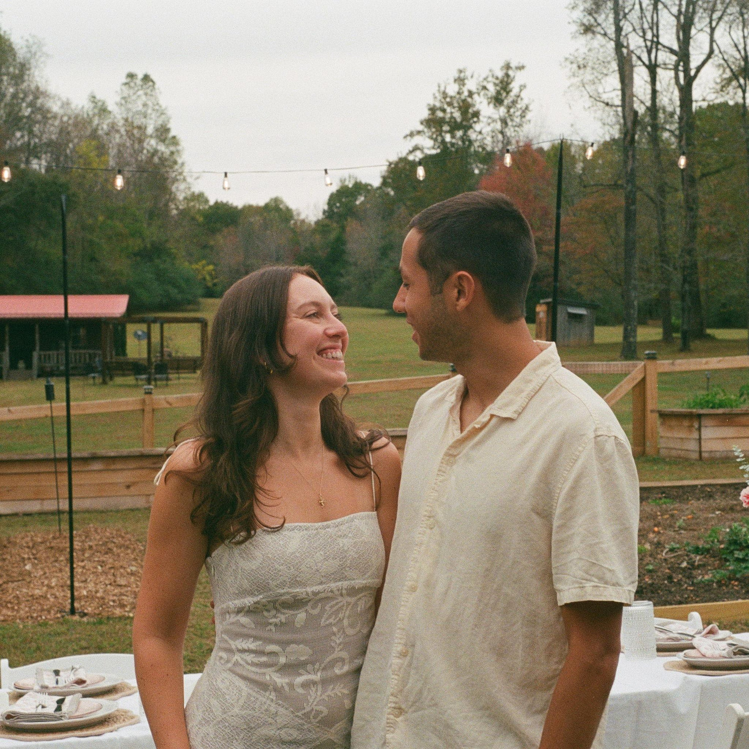 Celebrating our engagement with friends and family at the Richter farm!