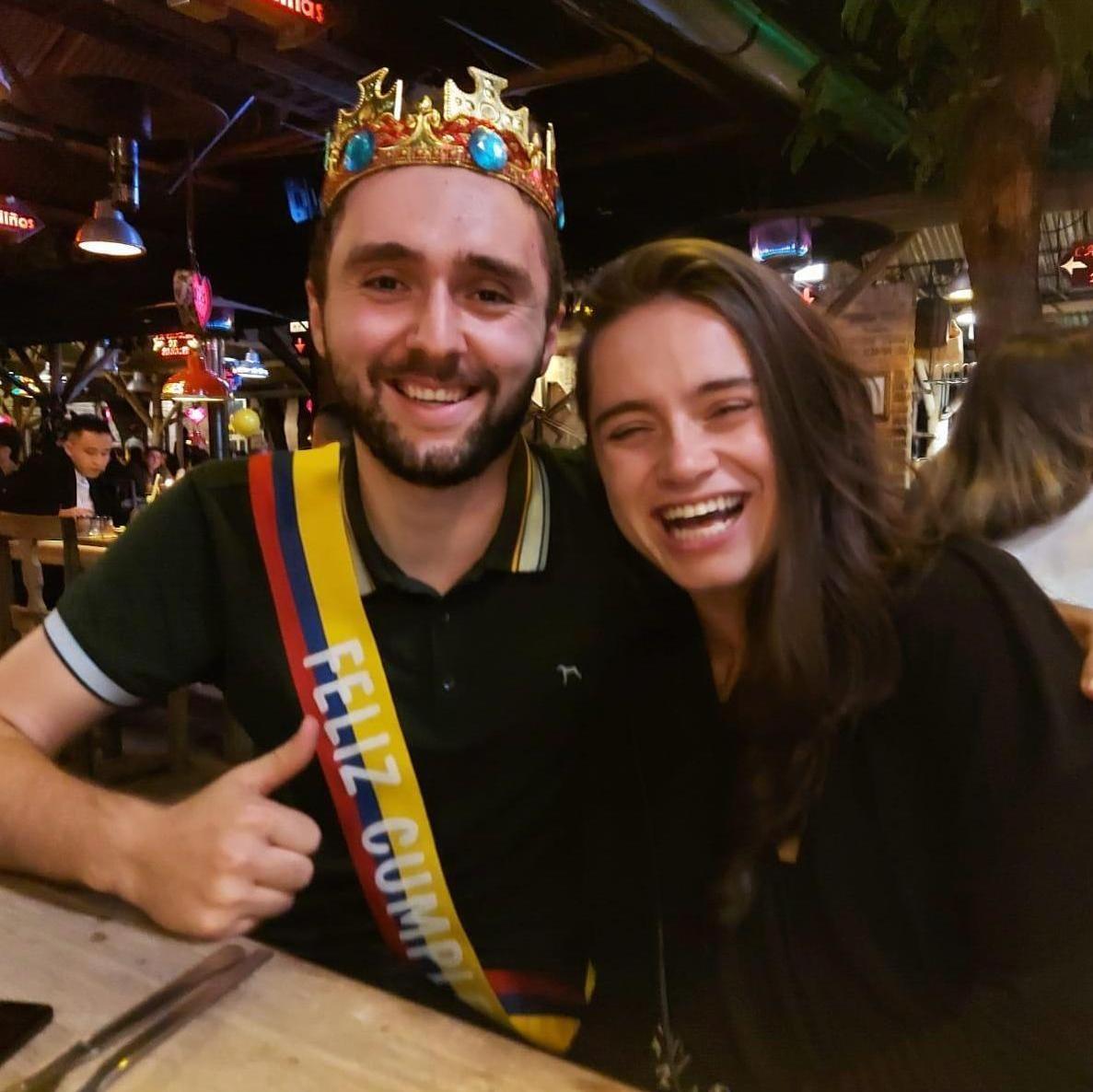 Celebrating Don Leandro's birthday in 2021 at Andres Carne de Res