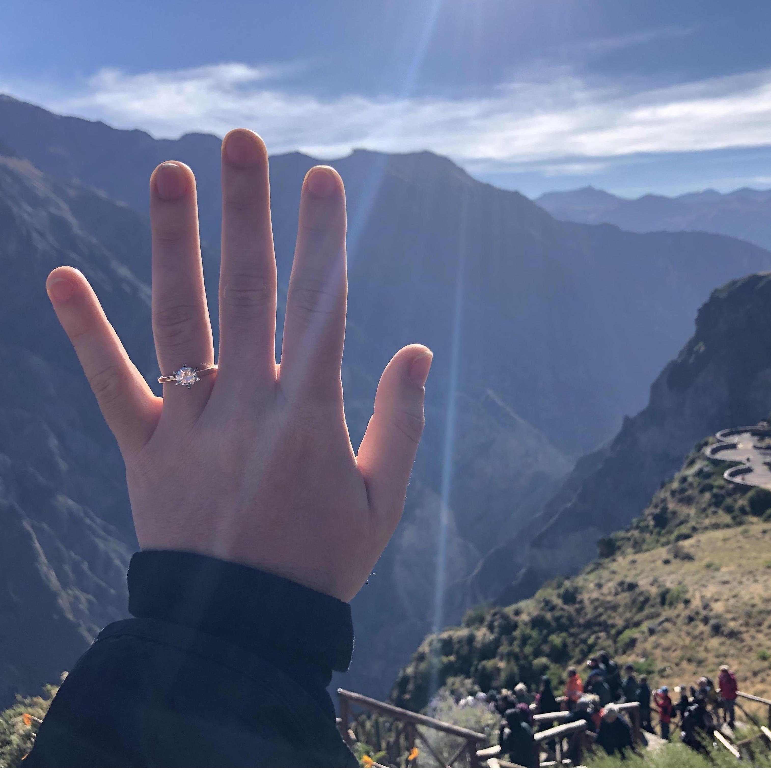 Showing off the new bling in the canyon!