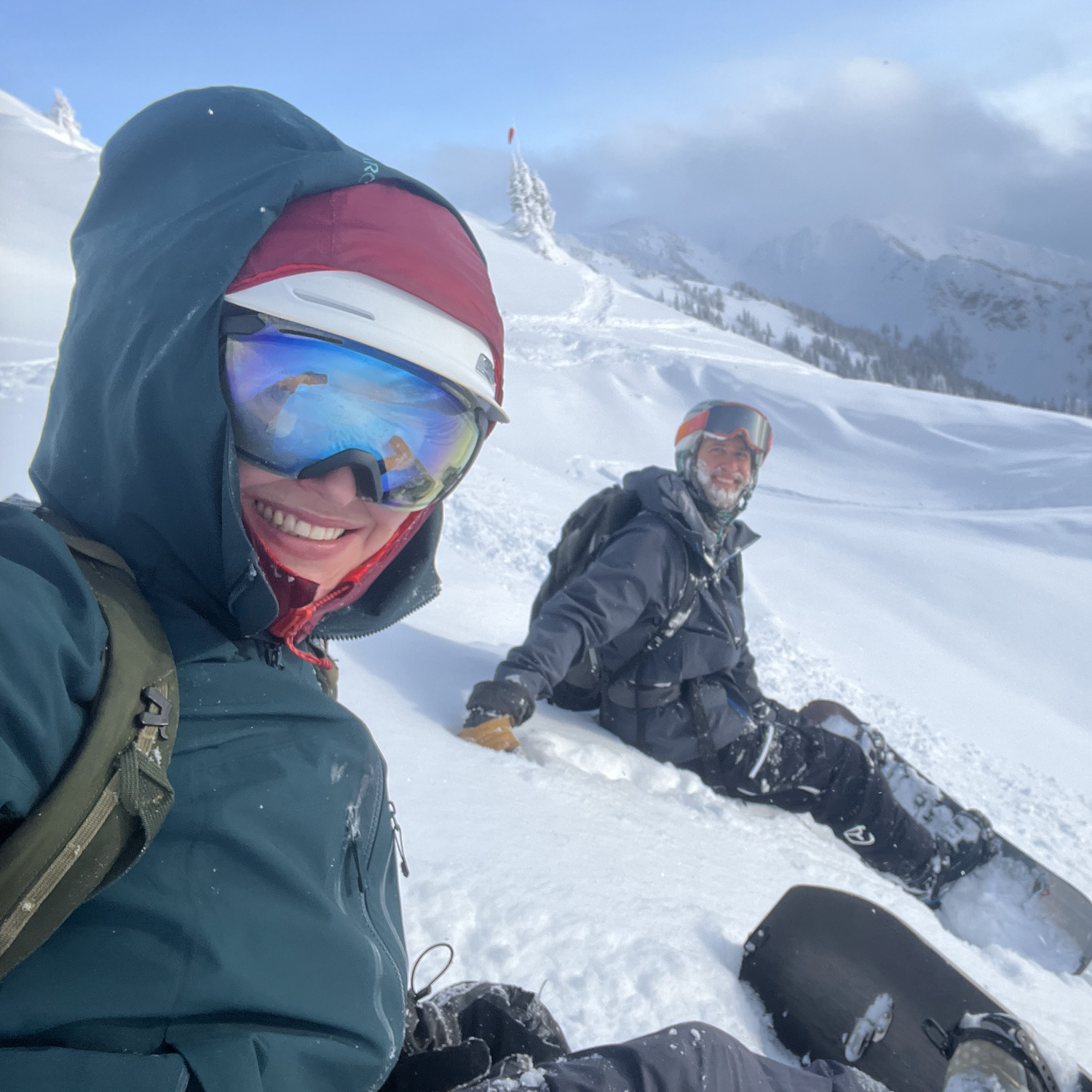 Snowboarding, our favorite thing to do together.