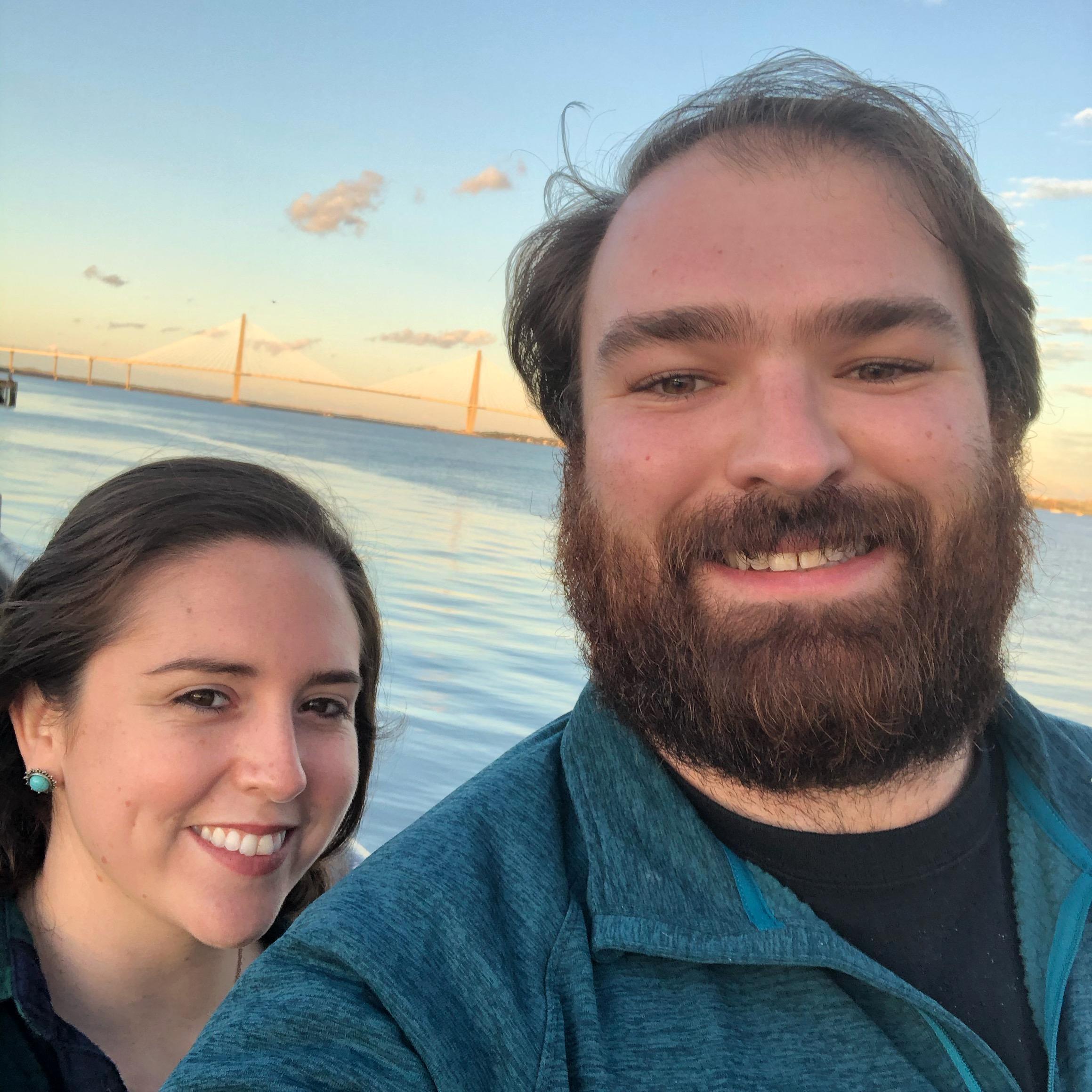 We are both happiest on the water and the view of the Ravenel Bridge in Charleston was perfect during Dave's last trip to visit Mo in Charleston.