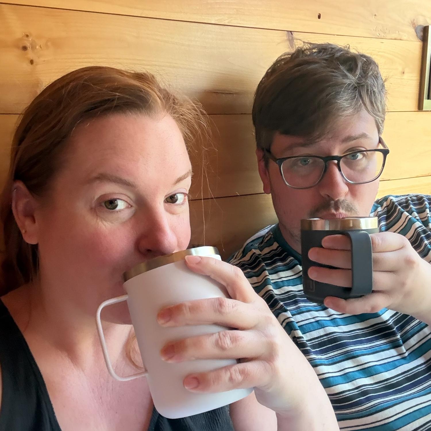 Fun fact: Morgan has been on a coffee journey since he turned 29. In a few short years he’s gone from Frappuccinos to hot coffee. We’ve also graduated from camping to Glamping!