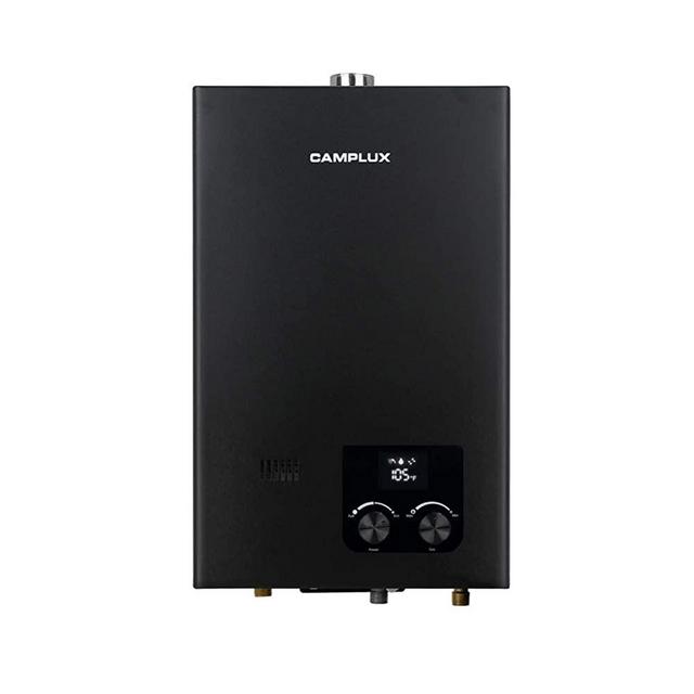 Camplux 2.64 GPM Residential Indoor Tankless Water Heater,On-Demand Instant Water Heater with Fahrenheit Digital Display, Liquefied Propane Gas Water Heater for Small Homes, Apartments Use, Black
