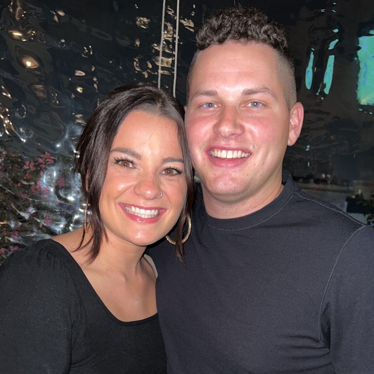 This is the first picture we had ever had taken of us! He surprised me and flew to Charleston for NYE after he had spent all Christmas in Tulsa!