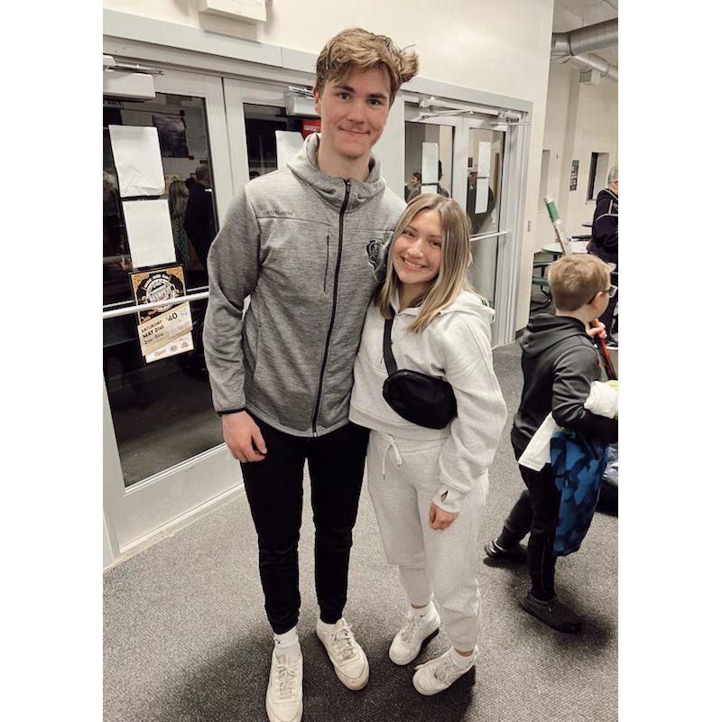 The first time Bella got to watch Joey play hockey