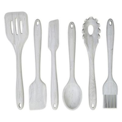 Wilton™ Silicone 6-Piece Utensil Set in Gray Marble