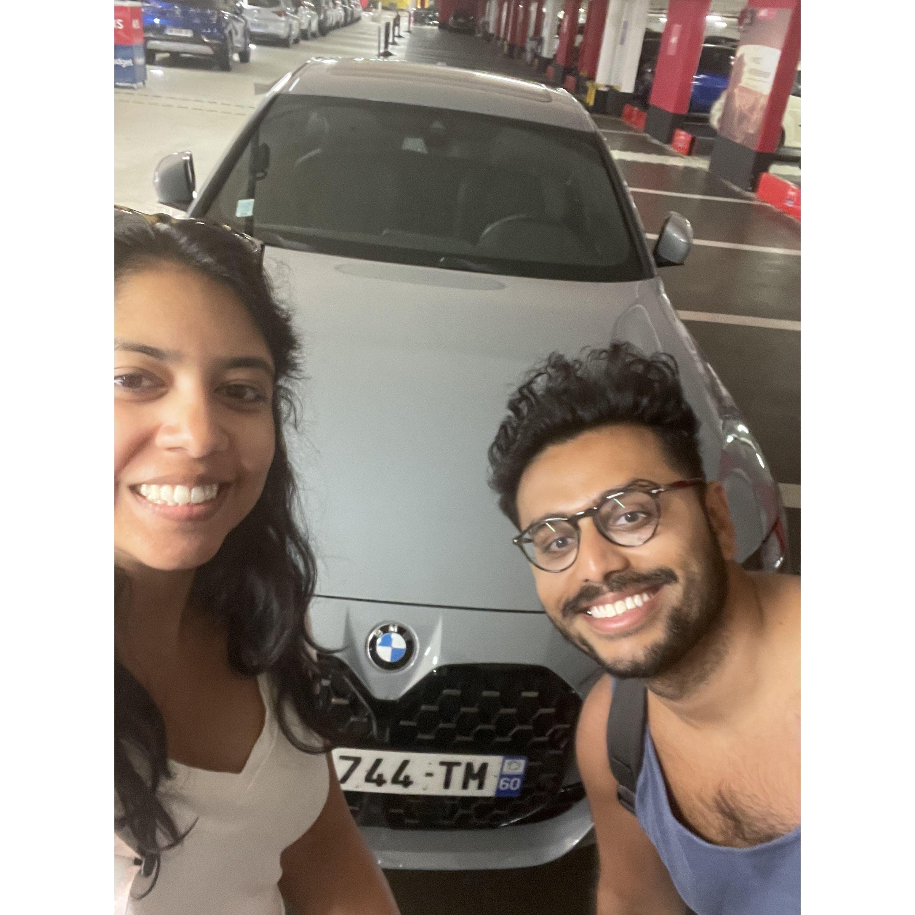 Fun fact: we missed our train from Nice to Paris, so we had to drive this (very nice) car 12 hours on the crowded French highways. And by we, I mean Aman ;)