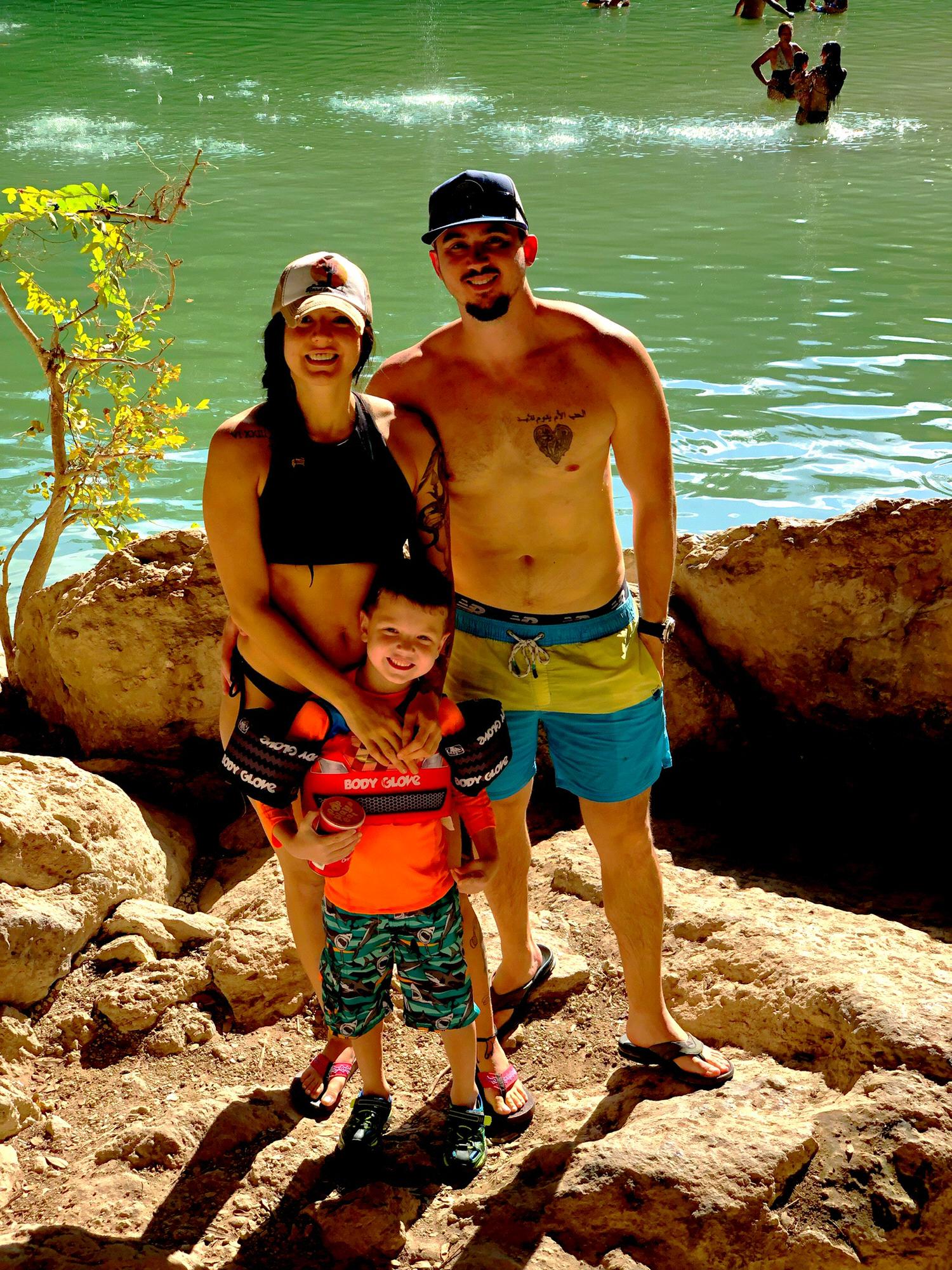 Swimming at Hamilton pool preserve