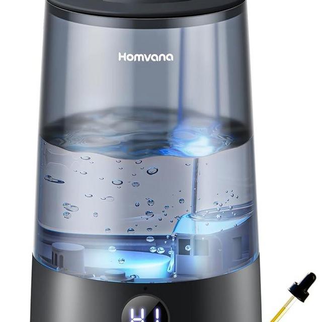 Homvana 3.6L Cool Mist Humidifiers for Bedroom, Large Room, Home, Whole House, Office, Living Room, 34H Top Fill Easy to Clean, Mini Humidifier for Baby, Nursery, Infants, Kids, Toddlers, BPA-Free