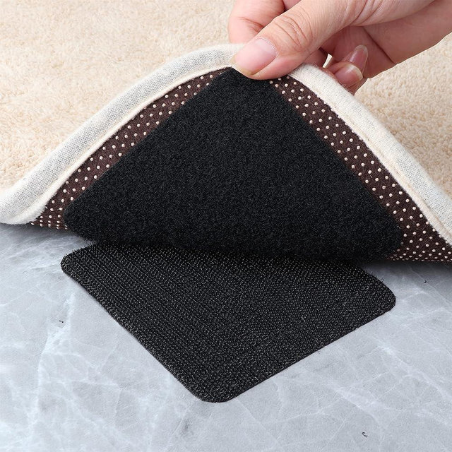 10pack Grippers for Rug, Non Slip Rug Pads Gripper for Hardwood Floors, Anti Slip Carpet Tape for Area Rugs, Anti Curling Rug Non Slip Tape to Keep Your Rug in Place