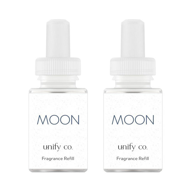 Pura & Unify Co. Home Scent Refill - Smart Home Air Diffuser Fragrance - Up to 120-Hours of Premium Fragrance per Refill - Clean & Safe Diffuser - Household Essential - 2 Pack - Moon