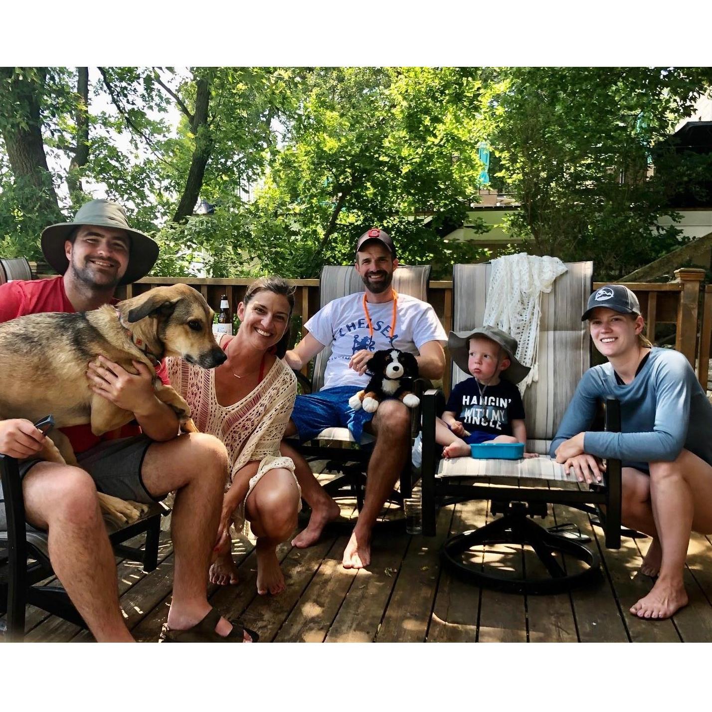 Kevin's brother, Mark, sister-in-law, Kim and nephew Abbott