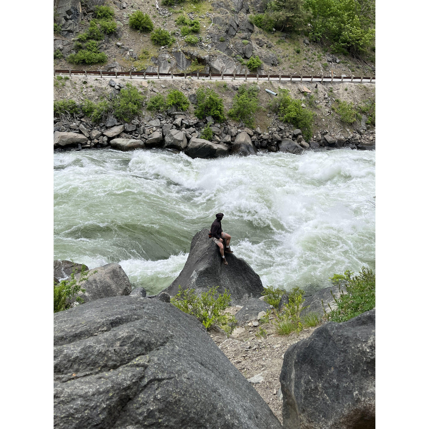 Hiking along a rushing river in Leavenworth, WA