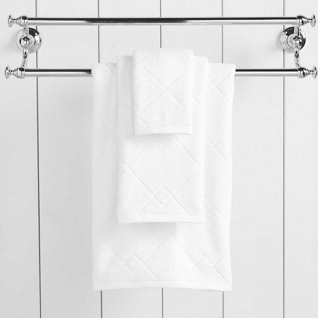 Easy Care Organic Sculpted Towel, Wash, White