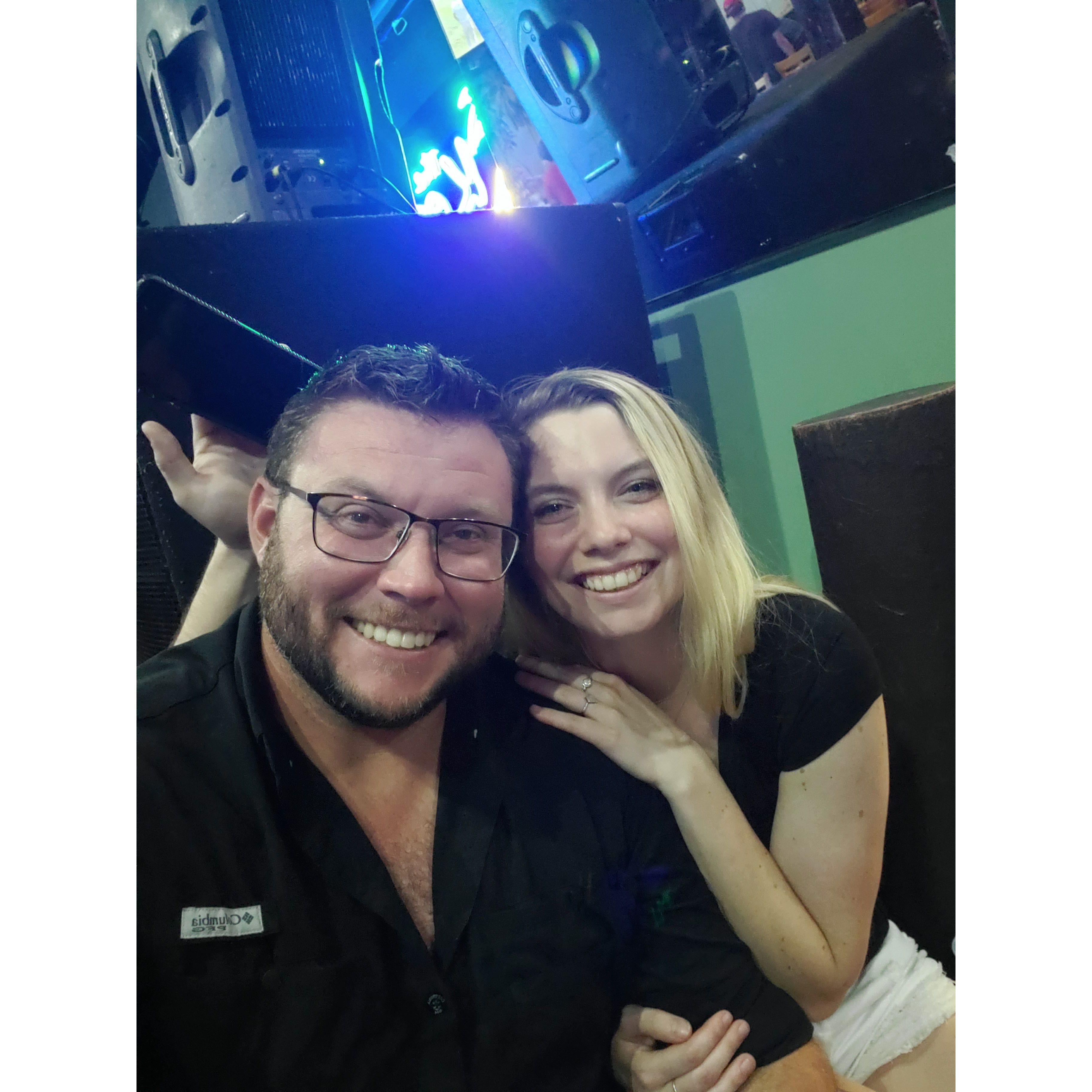 Fun selfie in between turns in pool at Keys bar