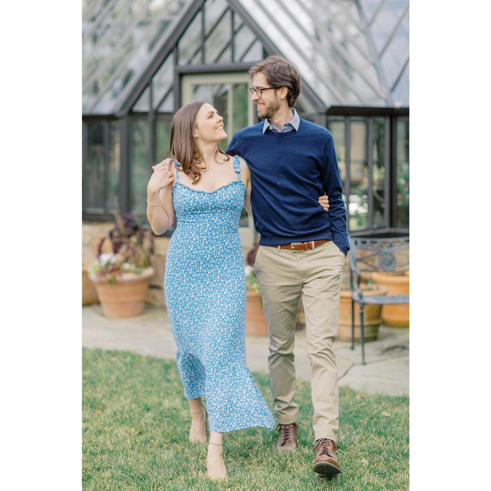 Engagement photos in Charlottesville, VA in March 2021