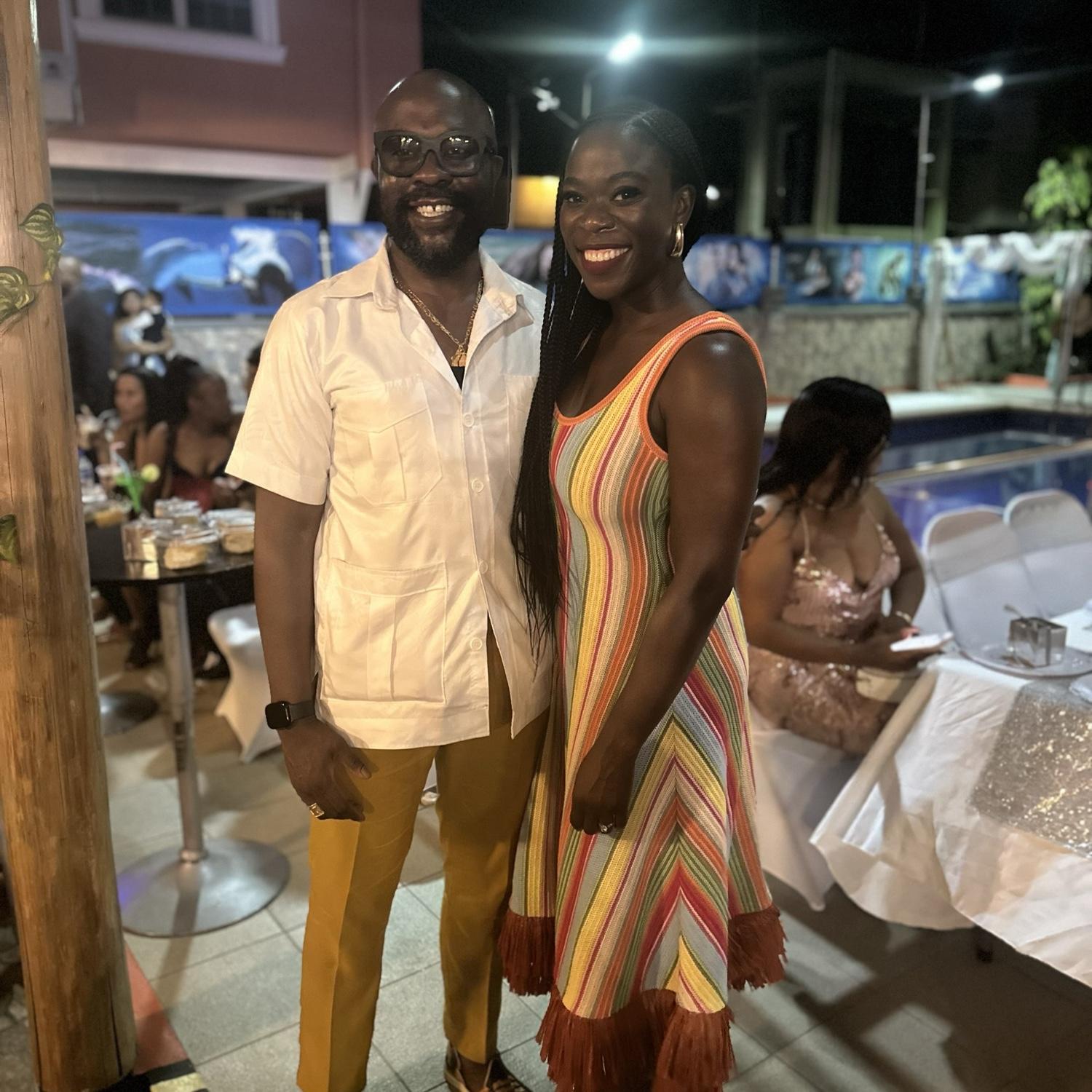 Celebrating Mtokufa's cousin's wedding in Guyana.