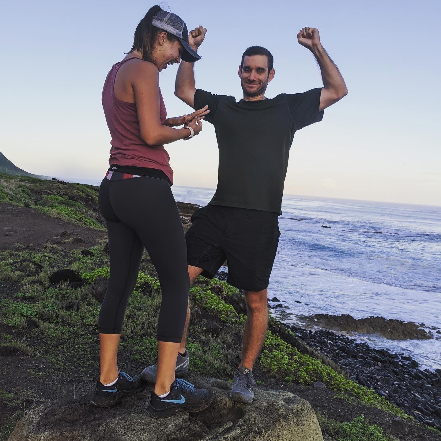 The One when Ari proposed in Hawaii on a huge boulder!