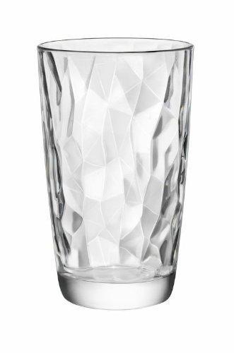 Bormioli Rocco Diamond Cooler Glasses, Clear, 16 oz, Set of 6
