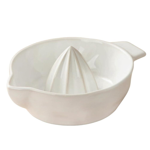 Ceramic Lemon Juicer Reamer Manual Citrus Lime Hand Squeezer Bowl with Handle and Pour Spout, Handheld, Easy to Use and Clean
