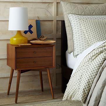 His & Hers West Elm Mid-Century Nightstands - Acorn