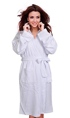 Womens Robe Kimono Waffle Spa Bathrobe Lightweight Hotel Sleepwear By Cece